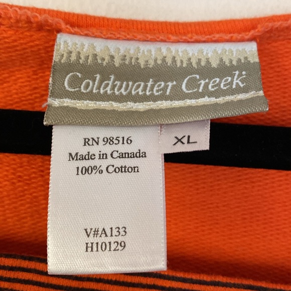 Coldwater Creek Orange Top Size XL - Picture 2 of 5